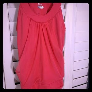 Pink Fila built in bra top